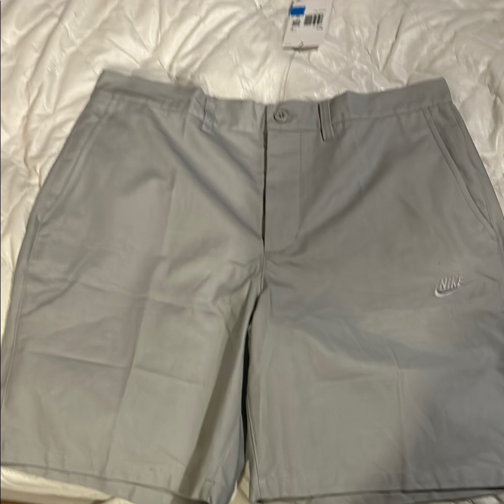 Nike Gray Athletic Shorts with Minimalist Design